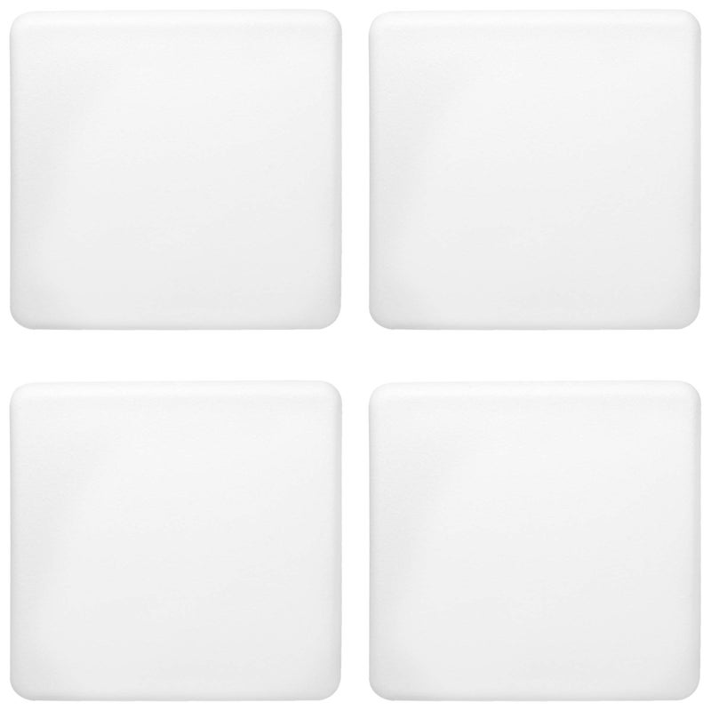 Prescott Plastics 2" Square Plastic Plug Insert (4 Pack), White End Cap for Metal Tubing, Fence, Glide Insert for Pipe Post, Chairs and Furniture - Chair Glide - Image 4